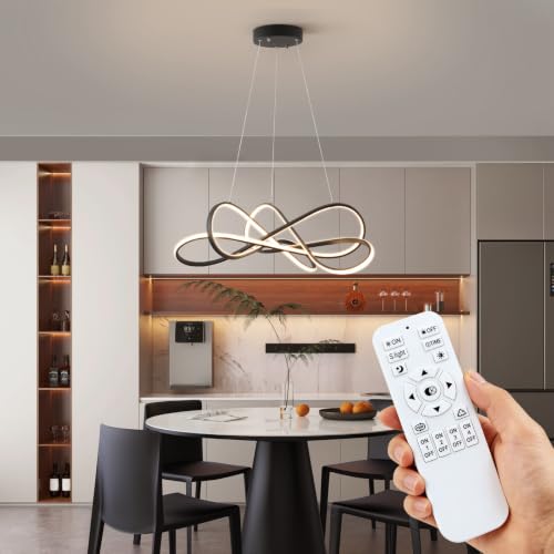 26 Inch Black Modern LED Chandelier