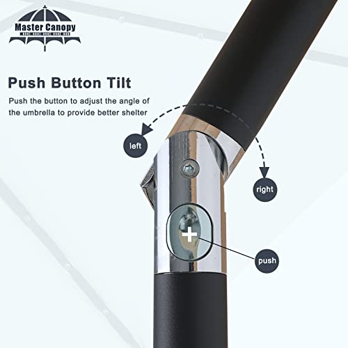 9ft Patio Umbrella with Solar Lights
