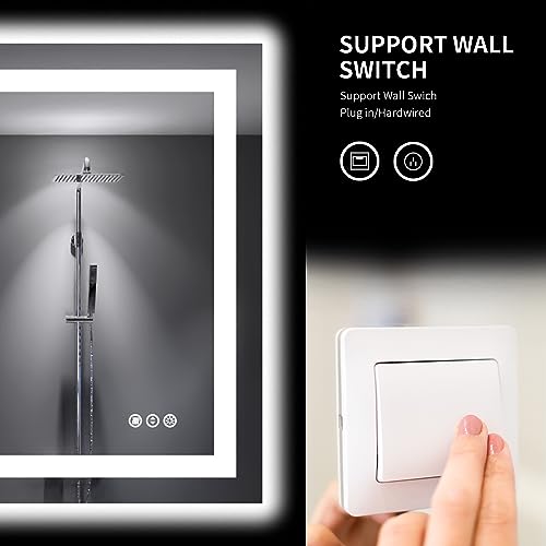 48"X30" LED Bathroom Mirror with Lights