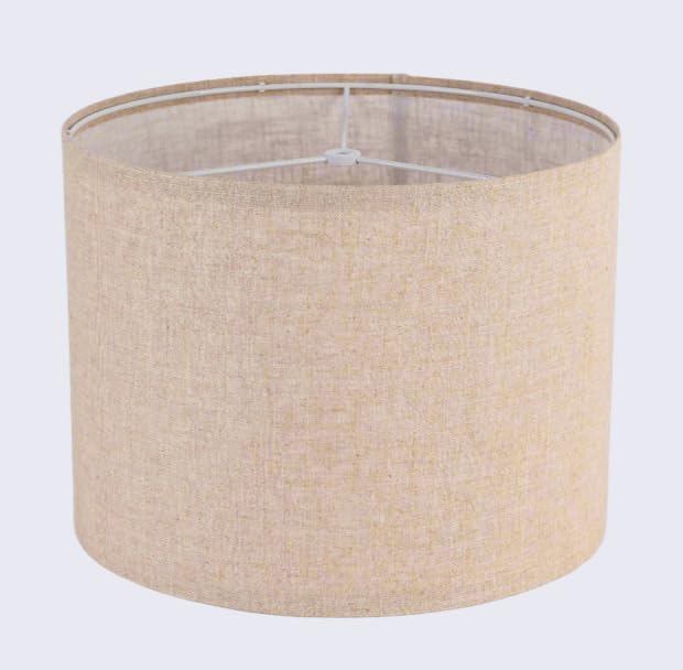Beige Linen Lampshade Drum Lamp Shade 13``Top x 13``Bottom x 10``High
