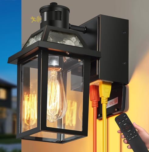 Porch Light with GFCI Outlet and Remote