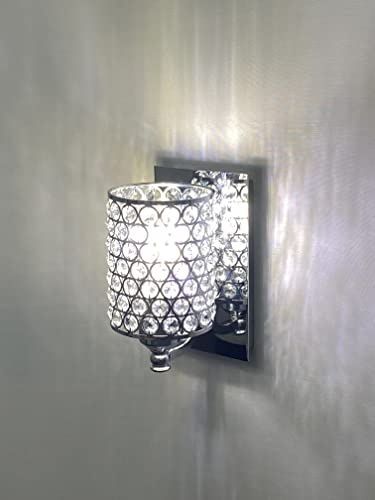 Crystal Wall Sconce with Chrome Finish (2 Count)