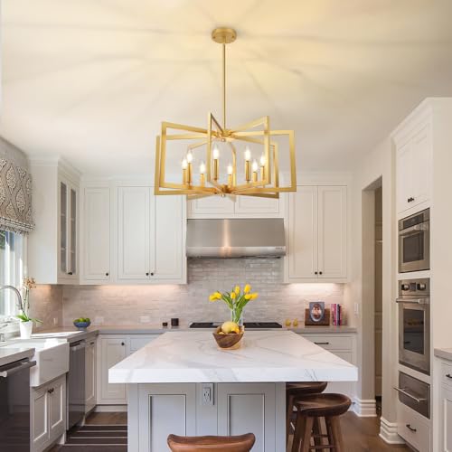 20" 62" Height Adjustable Gold Kitchen Chandelier for Dining Room