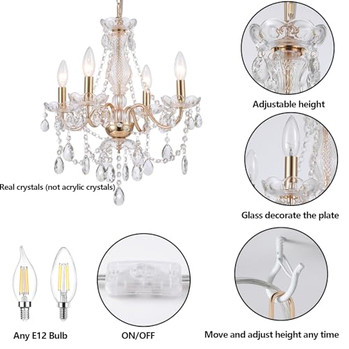 Plug in Crystal Chandelier