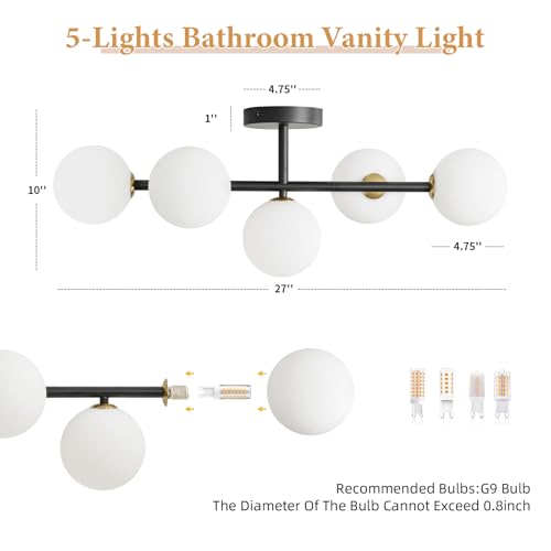 Black Bathroom Vanity Light Fixture
