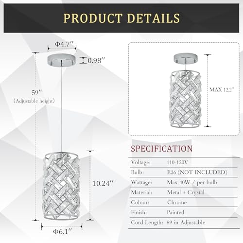 Modern Chrome Pendant Light