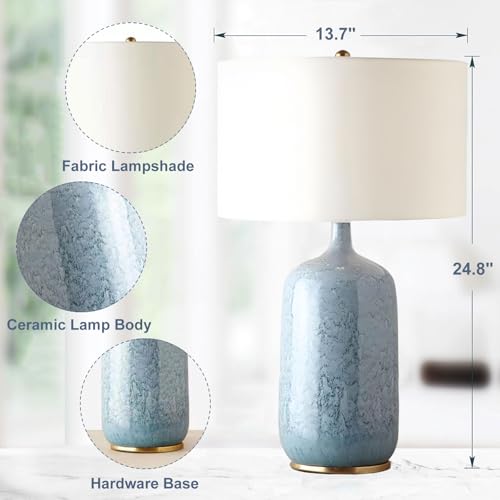 Light Blue Ceramic Table Lamp