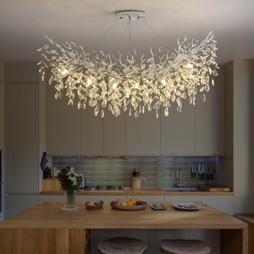 Rectangle Crystal Tree Branch Chandelier