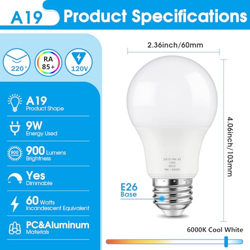 A19 LED Light Bulb (12 Count)