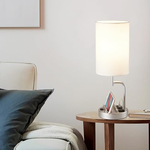 Table Lamp with 3 USB Charging Ports (2 Count)