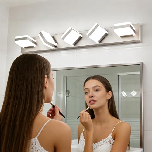 Brushed Nickel Vanity Lights for Bathroom