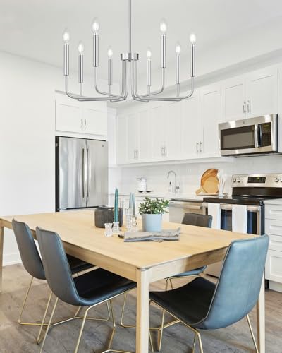 8 Light Brushed Nickel Chandelier
