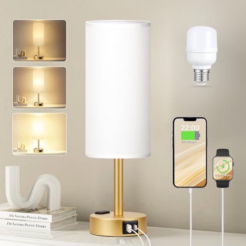 Gold Bedside Lamp for Bedroom