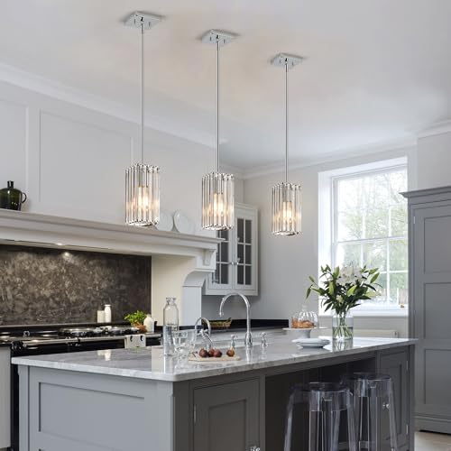 Modern Crystal Pendant Lights Kitchen Island