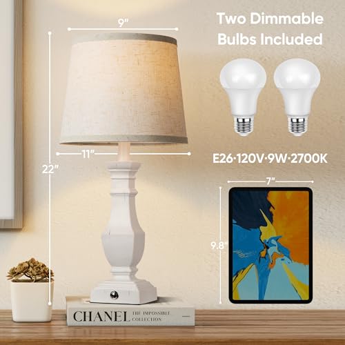 Dimmable Table Lamps Set of 2