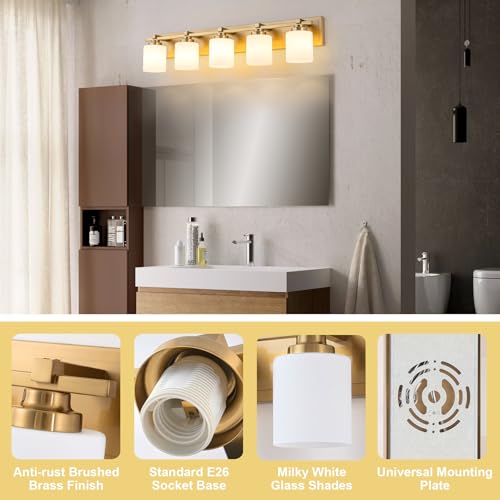 Modern Bathroom Light Fixtures Over Mirror