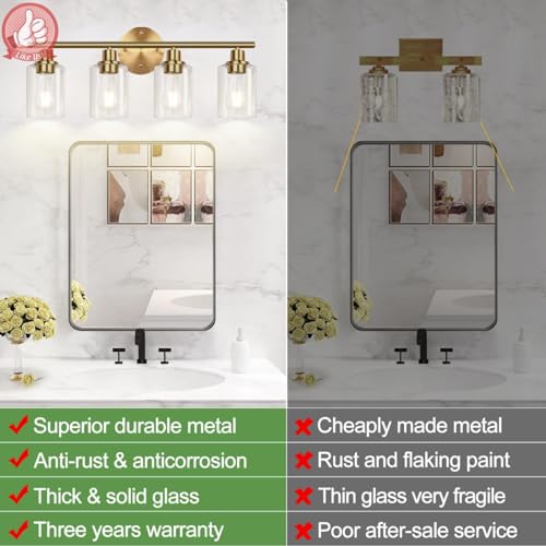 4 Light Bathroom Light Fixtures