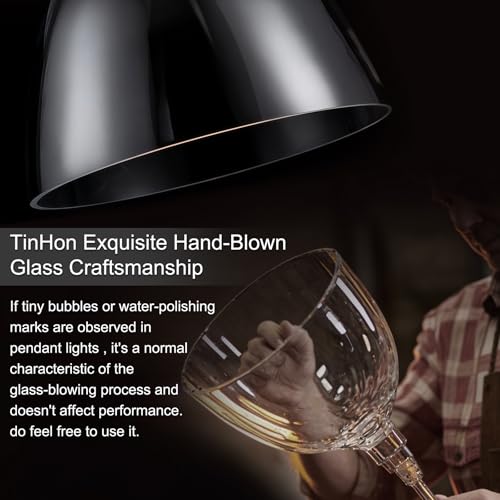 9.8'' Glass Pendant Lights Kitchen Island