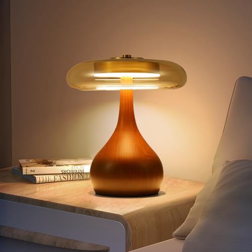 Small Table Lamp Height 9.7 Inch Mushroom Table Lamps for Living Room