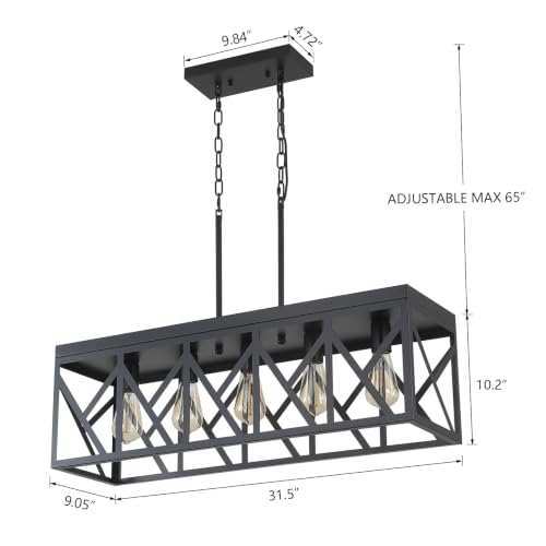 Rustic Farmhouse Metal Kitchen Island Lighting