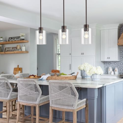 Oil Rubbed Bronze Pendant Lights Kitchen Island (2 Count)
