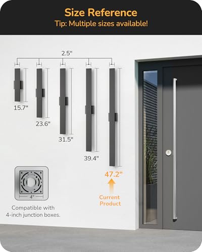 47.2" LED Outdoor Wall Light (25 Count)