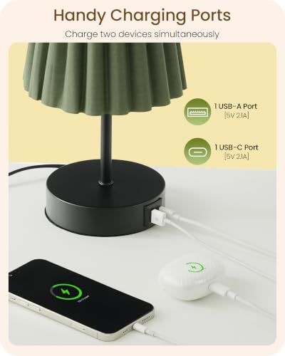 Small Bedside Table Lamps Set of 2 (2 Count)