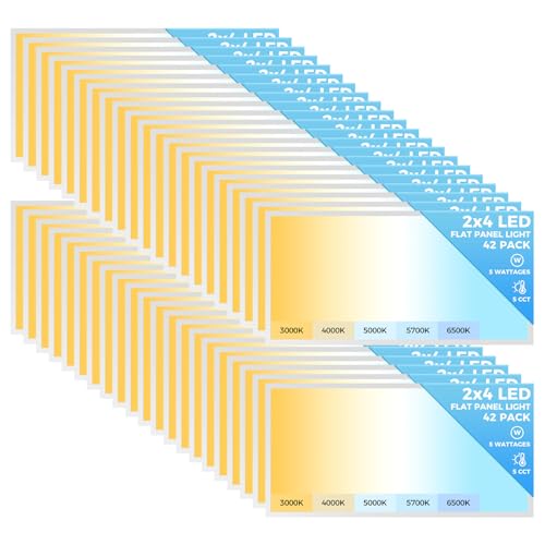 42 Pack 2x4 LED Flat Panel Light (42 Count)
