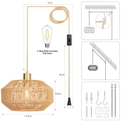 Boho Plug in Pendant Light