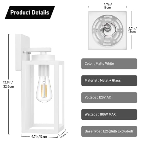 Outdoor Wall Light Fixtures (2 Count)