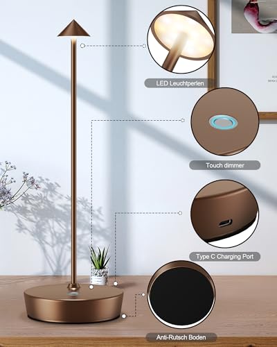 Cordless Table Lamp Rechargeable 6000mAh Battery Outdoor LED Light