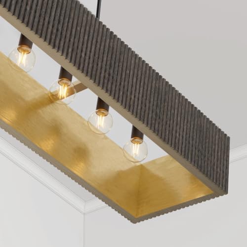 White Washed Wood Chandelier
