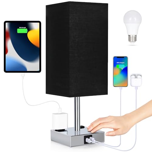 Bedside Lamp with USB Ports