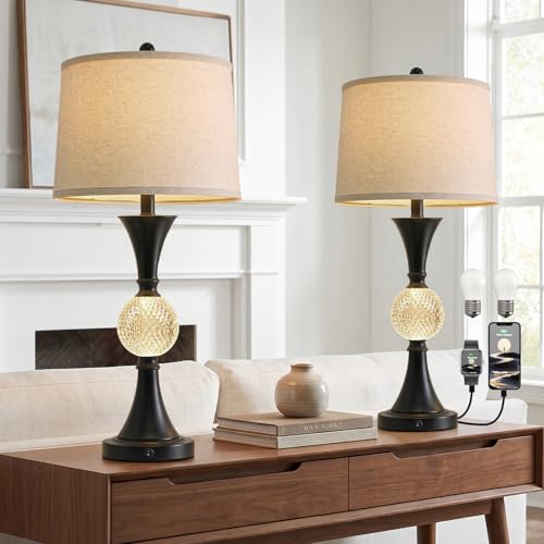 28.5" Black Table Lamps Set of 2 (2 Count)