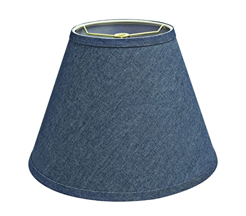 32194A Transitional Empire Shape Spider Construction Lamp Shade in Washing Blue