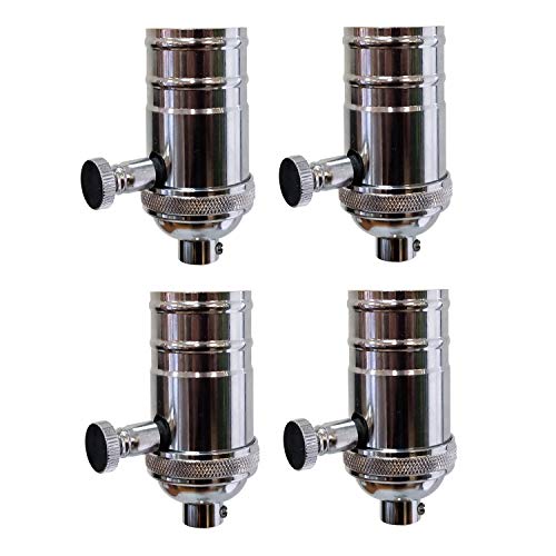 Vintage Turn Knob Dimmer Lamp Socket for Incandescent LED Bulbs (4 Count)