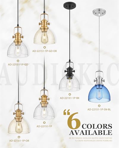7.5" Gold Pendant Lights Kitchen Island