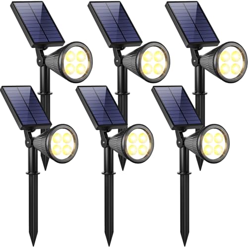 Solar Spot Lights Outdoor Adjustable Spotlights (6 Count)