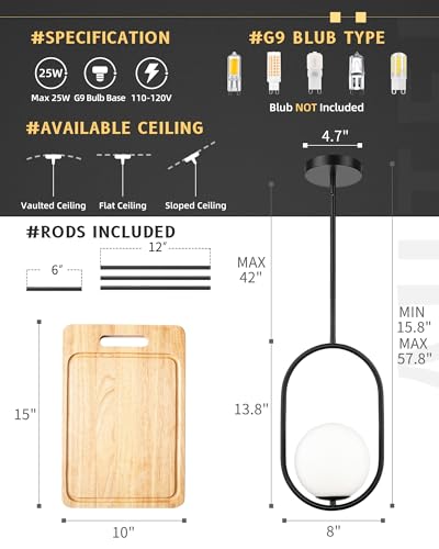 2 Pack Pendant Lights Kitchen Island