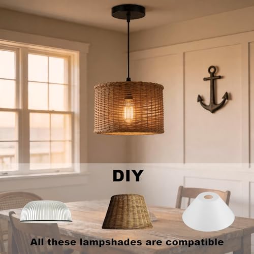 UL Listed]Black Pendant Light Kit Industrial