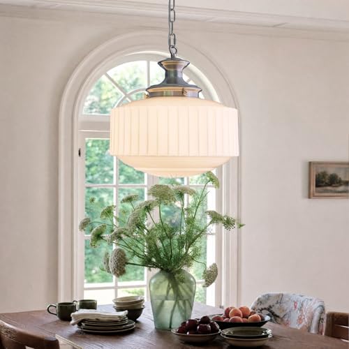 Vintage Milk Glass Pendant Lights