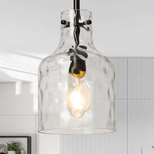 Industrial Glass Pendant Lights for Kitchen Island