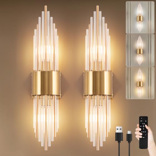Battery Operated Wall Sconce Set of 2 (2 Count)