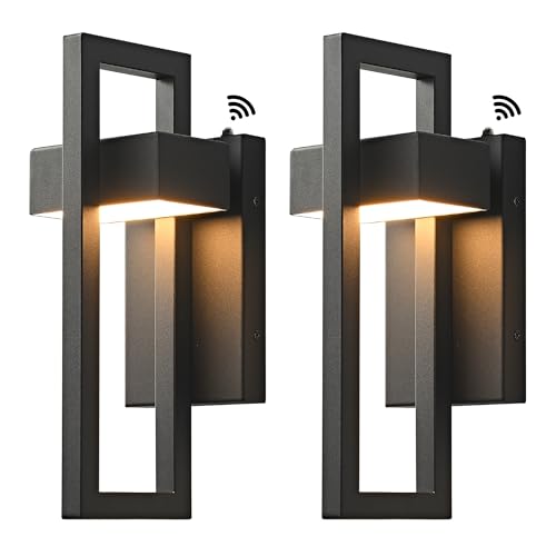Dusk to Dawn Outdoor Wall Lights Modern LED Exterior Lighting Fixtures (2 Count)