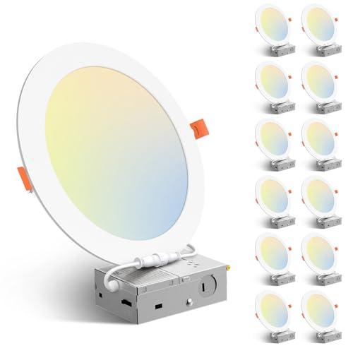 12 Pack 8 Inch LED Recessed Lighting (12 Count)
