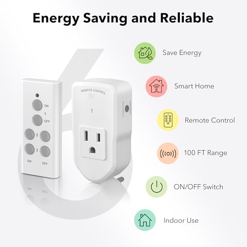 Wireless Remote Control Outlet Electrical Switch for Lights