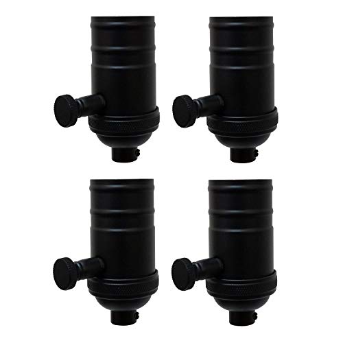 Vintage Turn Knob Dimmer Lamp Socket for Incandescent LED Bulbs (4 Count)