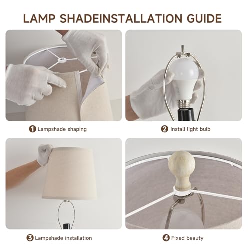 Modern Farmhouse Table Lamp Bedside Reading Lamps Living Room End Tables Set Lamps for Night Stands Bedroom Night Lamp