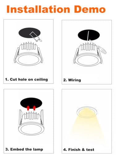LED Ceiling Recessed Lights Flush Mount Lighting Anti