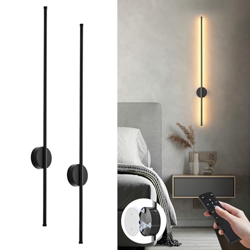 Battery Operated Modern Wall Sconce Set of Two